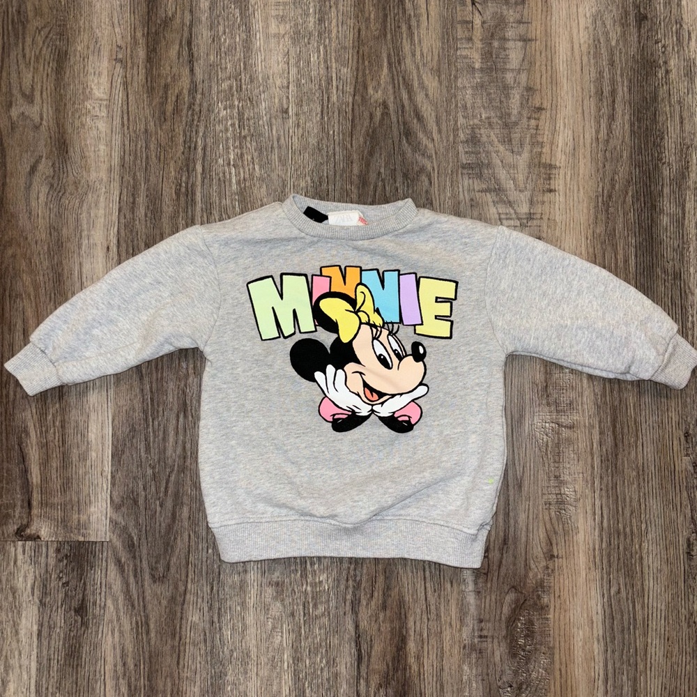 USED Baby Girl Minnie Mouse Sweatshirt
